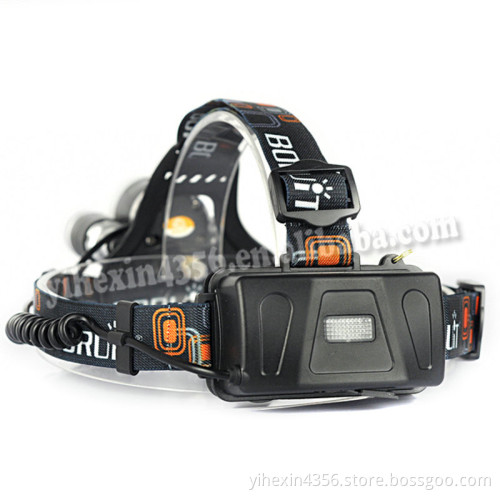 BORUIT RJ-5000 3x Cree XM-L2 4-Modes 6000 Lumens Super Bright LED Head Torch